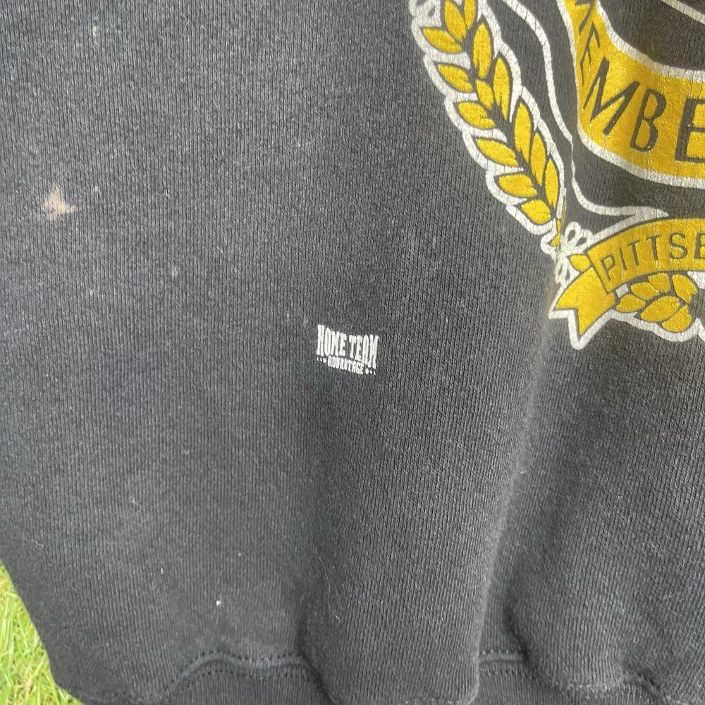 Vintage Pittsburgh Steelers Sweatshirt Mens XL NFL Crewneck Black Home Team